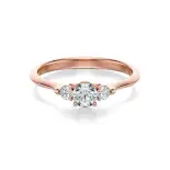 Pierścionek z różowego złota z diamentami AJPZ_086